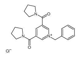 [1-benzyl-5-(pyrrolidine-1-carbonyl)pyridin-1-ium-3-yl]-pyrrolidin-1-ylmethanone,chloride Structure