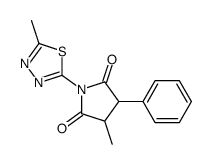 3-methyl-1-(5-methyl-1,3,4-thiadiazol-2-yl)-4-phenylpyrrolidine-2,5-dione Structure