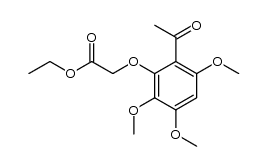 (2-Acetyl-3,5,6-trimethoxyphenoxy)-essigsaeureethylester结构式