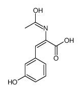 (E)-2-acetamido-3-(3-hydroxyphenyl)prop-2-enoic acid结构式