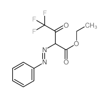 Butanoic acid,4,4,4-trifluoro-3-oxo-2-(2-phenyldiazenyl)-, ethyl ester结构式