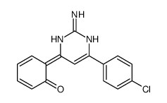 6-[2-amino-4-(4-chlorophenyl)-1H-pyrimidin-6-ylidene]cyclohexa-2,4-dien-1-one Structure