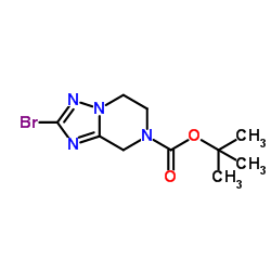 2-Methyl-2-propanyl 2-bromo-5,6-dihydro[1,2,4]triazolo[1,5-a]pyrazine-7(8H)-carboxylate结构式