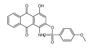 1-amino-9,10-dihydro-4-hydroxy-9,10-dioxo-2-anthryl 4-methoxybenzenesulphonate Structure