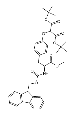 methyl Nα-Fmoc-4-O-[O',O''-di-tert-butyl-2-malonyl]tyrosinate Structure