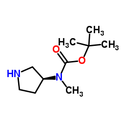 (S)-3-N-BOC-N-甲基氨基吡咯烷结构式