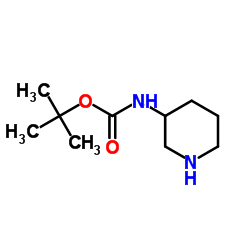 3-叔丁氧羰基氨基哌啶结构式
