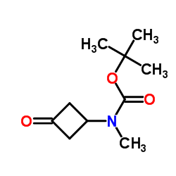 甲基(3-氧代环丁基)氨基甲酸叔丁酯结构式