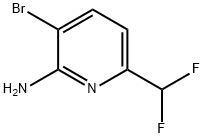 3-溴-6-(二氟甲基)吡啶-2-胺结构式