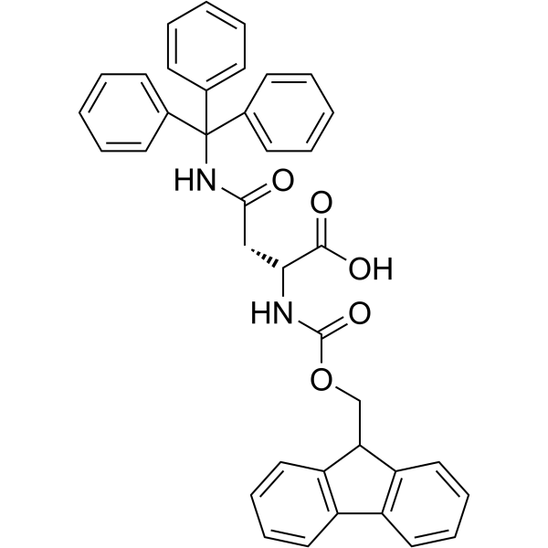 N-Fmoc-N'-三苯甲基-D-天冬酰胺结构式