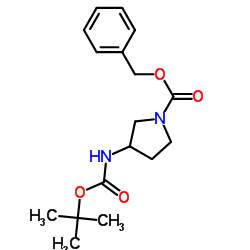 1-CBZ-3-BOC-AMINO PYRROLIDINE Structure