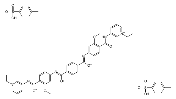 1-N,4-N-bis[4-[(1-ethylpyridin-1-ium-3-yl)carbamoyl]-3-methoxyphenyl]benzene-1,4-dicarboxamide,4-methylbenzenesulfonate Structure