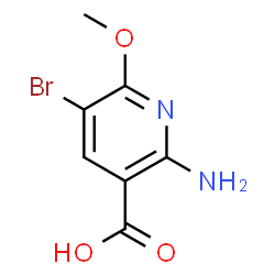 2-氨基-5-溴-6-甲氧基烟酸结构式