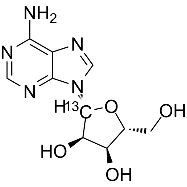 Adenosine-1′-13C Structure