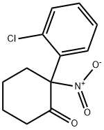 2-(2-Chlorophenyl)-2-nitrocyclohexanone Structure