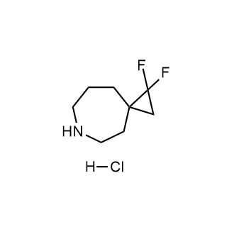 1,1-二氟-6-氮杂螺[2.6]壬烷盐酸盐结构式
