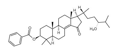3β-(Benzoyloxy)-24-hydroxy-4,4-dimethyl-5α-cholest-8(14)-ene-15-one结构式