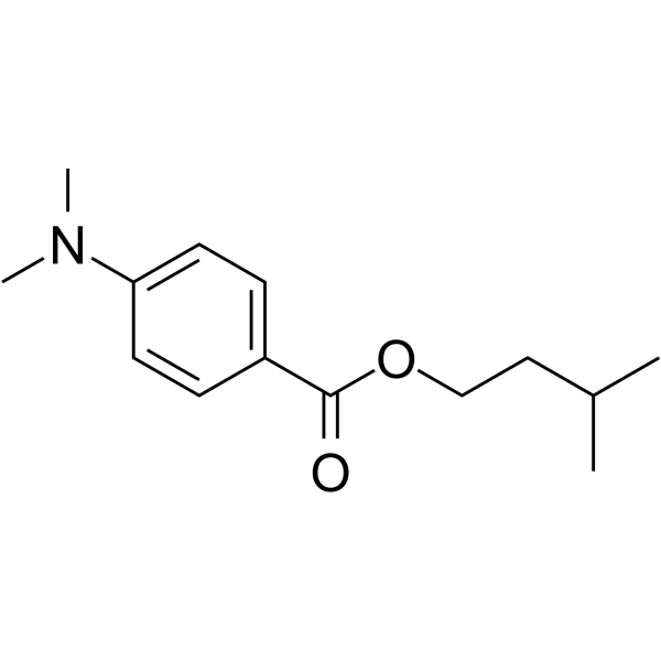 Isoamyl 4-(dimethylamino)benzoate Structure