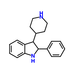 2-苯基-3-(4-哌啶基)-1H-吲哚结构式