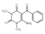 6-amino-5-benzoyl-1,3-dimethyl-pyrimidine-2,4-dione结构式