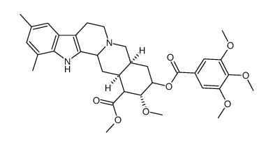 17-methoxy-10,12-dimethyl-18-(3,4,5-trimethoxy-benzoyloxy)-yohimbane-16-carboxylic acid methyl ester Structure