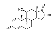 9α-Fluor-11β-hydroxy-16ξ-methyl-androsta-1,4-dien-3,7-dion Structure