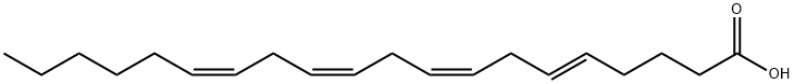 5(E),8(Z),11(Z),14(Z)-二十碳四烯酸结构式