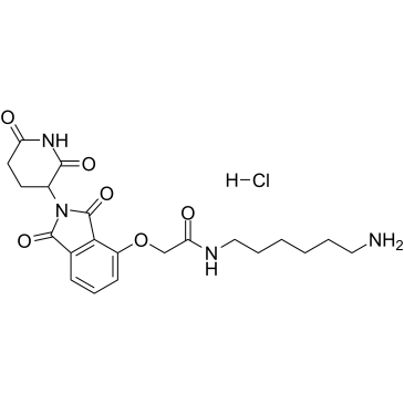 Thalidomide-O-amido-C6-NH2 hydrochloride structure