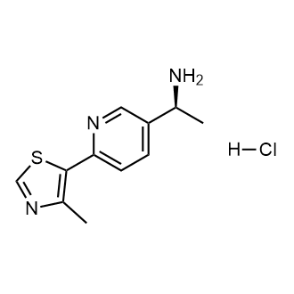 (S)-1-(6-(4-甲基噻唑-5-基)吡啶-3-基)乙烷-1-胺盐酸盐结构式