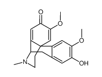 (9α,13α)-5,6,8,14-Tetradehydro-2-hydroxy-3,6-dimethoxy-17-methylmorphinan-7-one Structure