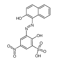 2-hydroxy-3-[(2-hydroxy-1-naphthyl)azo]-5-nitrobenzenesulphonic acid Structure