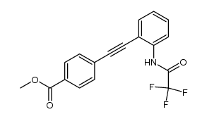 methyl 4-((2-(2,2,2-trifluoroacetamido)phenyl)ethynyl)benzoate结构式