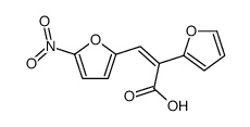 (E)-2-(furan-2-yl)-3-(5-nitrofuran-2-yl)prop-2-enoic acid结构式