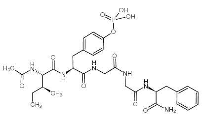 Ac-Ile-Tyr(PO3H2)-Gly-Glu-Phe-NH2 ammonium salt Structure
