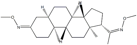 5β-Pregnane-3,20-dione bis(O-methyl oxime)结构式