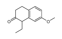 1-乙基-7-甲氧基-2-萘满酮结构式