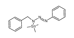 3-benzyl-1-phenyl-3-(trimethylstannyl)triaz-1-ene Structure
