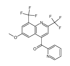 [6-Methoxy-2,8-bis(trifluoromethyl)-4-quinolinyl](2-pyridinyl)methanon e Structure