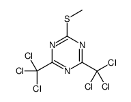 2-(Methylthio)-4,6-bis(trichloromethyl)-1,3,5-triazine structure