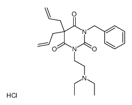 5,5-diallyl-1-benzyl-3-(2-diethylamino-ethyl)-barbituric acid , hydrochloride结构式