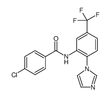 4-chloro-N-[2-imidazol-1-yl-5-(trifluoromethyl)phenyl]benzamide结构式