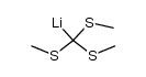 tris(methylthio)methyl lithium Structure