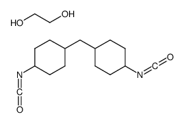 1,2-Ethanediol-1,1'-methylenebis(4-isocyanatocyclohexane) (1:1) Structure
