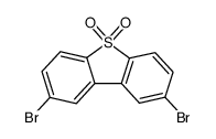 2,8-二溴二苯并[b,d]噻吩5,5-二氧化物结构式