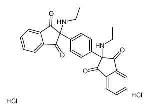 2-(ethylamino)-2-[4-[2-(ethylamino)-1,3-dioxoinden-2-yl]phenyl]indene-1,3-dione,dihydrochloride Structure