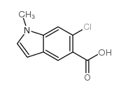 6-氯-1-甲基-1H-吲哚-5-羧酸结构式