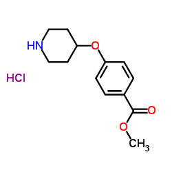 4-(哌啶-4-基氧基)苯甲酸甲酯盐酸盐结构式