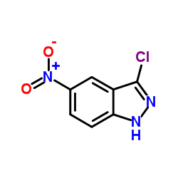 3-氯-5-硝基-1H-吲唑结构式