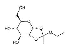 1,2-O-(1-ethoxyethylidene)-α-D-glucopyranose Structure