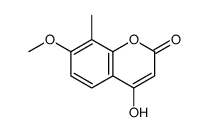 4-hydroxy-7-methoxy-8-methylchromen-2-one结构式
